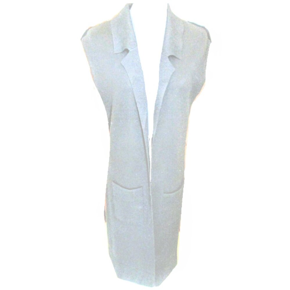 Brand New Women’s Sioni Longline Maxi Open Knit Cardigan Vest